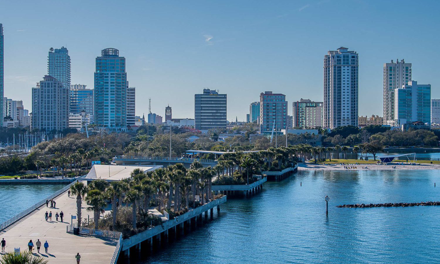 Downtown St. Petersburg and the Pier approach.